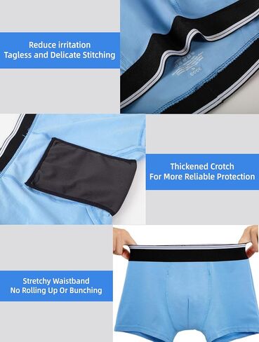 TIICHOO Boys Incontinence Underwear Washable Cotton Kids Incontinence Boxer Briefs 5 Pack in Saudi Arabia