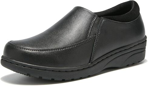 Women's Slip On Extra Wide Width Work Shoes Lightweight Slip Resistant Waterproof Food Service Comfortable Nurse Shoes in Saudi Arabia