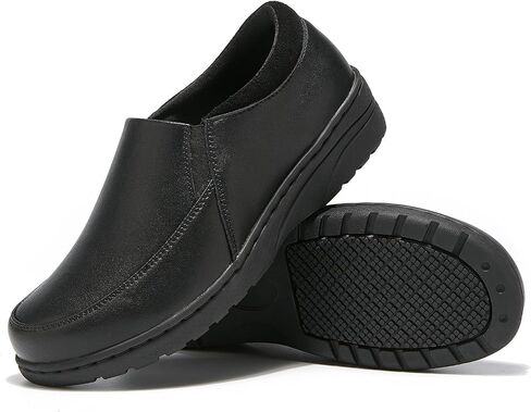 Women's Slip On Extra Wide Width Work Shoes Lightweight Slip Resistant Waterproof Food Service Comfortable Nurse Shoes in Saudi Arabia