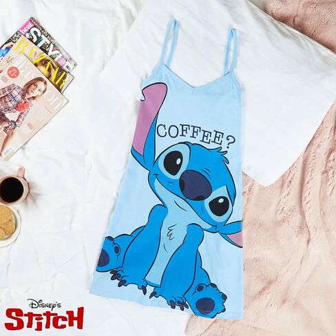 Disney Stitch Nighties for Women Teens Minnie Mouse Ladies Nightdresses Breathable Lounge Wear Stitch Gifts in Saudi Arabia