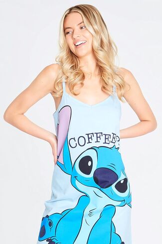 Disney Stitch Nighties for Women Teens Minnie Mouse Ladies Nightdresses Breathable Lounge Wear Stitch Gifts in Saudi Arabia