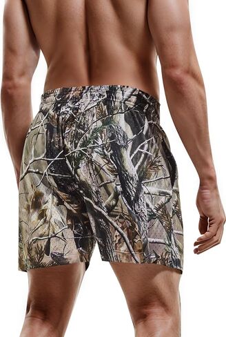 Camo Sweats Shorts for Men Women Elastic Waist Drawstring Camouflage Workout Shorts Maple Leaf Athletic Gym Shorts in Kuwait