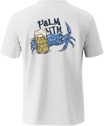 Palmyth Fishing Shirts for Men Sun Protection Shirts Short Sleeve UPF 50+ T-Shirt Tee Quick Dry in Saudi Arabia