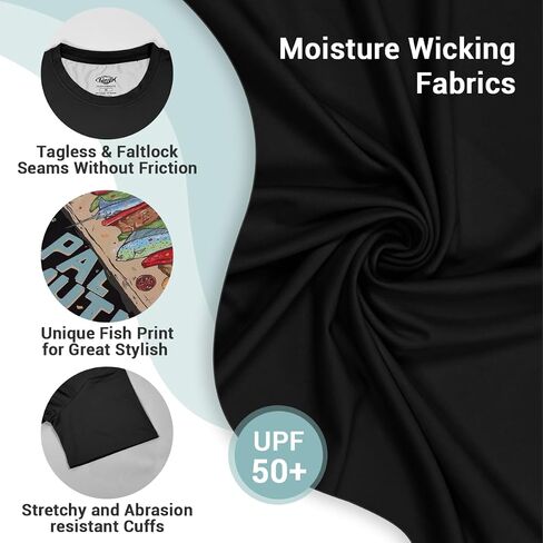 Palmyth Fishing Shirts for Men Sun Protection Shirts Short Sleeve UPF 50+ T-Shirt Tee Quick Dry in Saudi Arabia