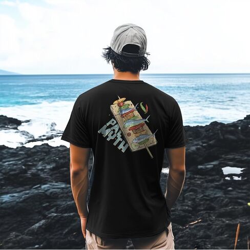 Palmyth Fishing Shirts for Men Sun Protection Shirts Short Sleeve UPF 50+ T-Shirt Tee Quick Dry in Saudi Arabia