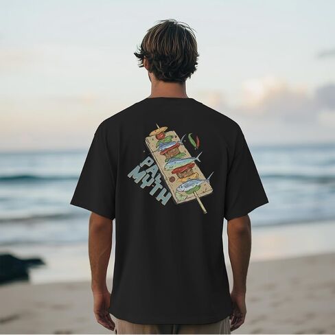 Palmyth Fishing Shirts for Men Sun Protection Shirts Short Sleeve UPF 50+ T-Shirt Tee Quick Dry in Saudi Arabia