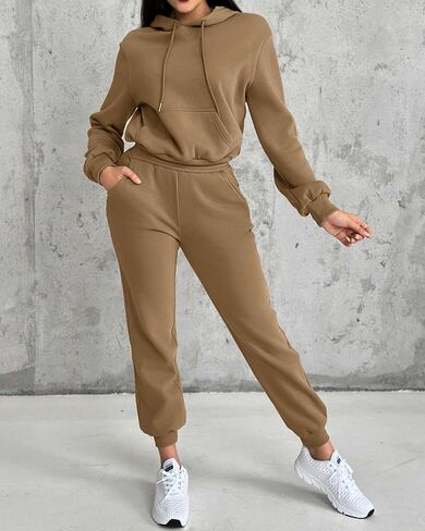 CHICME BEST SHOPPING DEALS Chic Me 2 Piece Jogger Set Long Sleeve Hoodie Pullover Tops Tracksuit Athletic Fall 0utfits in Saudi Arabia