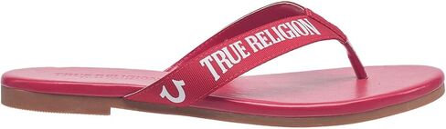 True Religion Women’s Logo Flip Flop Sandals – Slim Strap Design with Branded Detailing in Saudi Arabia