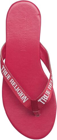 True Religion Women’s Logo Flip Flop Sandals – Slim Strap Design with Branded Detailing in Saudi Arabia
