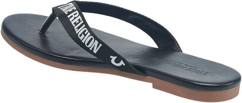True Religion Women’s Logo Flip Flop Sandals – Slim Strap Design with Branded Detailing in Saudi Arabia