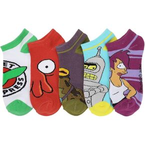 BioWorld Futurama 5-Pack Womens Cankle Socks