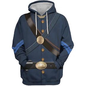 3D Pullover Hoodie Costume for Us الشهيرة موضوع الحرب التاريخي الشهيرة سترة Sweatshirt