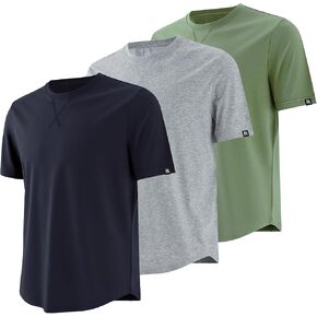 Men's 3-Pack Short Sleeve Crew Neck T-Shirts Solid Color Casual Tee Shirts - Ideal for Gym, Work & Daily Life
