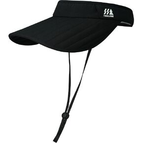 CLAPE Sun Visors for Women, UPF 50+ Waterproof Foldable Wide Brim Womens Beach Hats with Windproof Strap & Sunglasses Holder