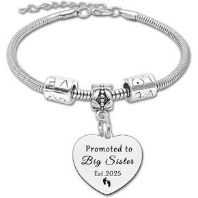 DlaeKua Sister Gifts for Sister Gifts Bracelet Sister to Be 2025 Promoted to Sister Gifts Jewelry Pregnancy Announcement Gift for Sister First Time Sister Gift