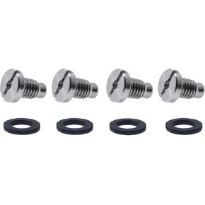 Lower Unit Oil Drain Plug 688-45341-10-00 with Gasket 90430-08020-00 Fit for Yamaha 130HP 150HP 175HP 200HP 225HP 250HP 300HP 2 or 4-Stroke Outboard, 4 Pack