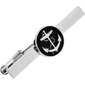 Black Anchor Tie Clip