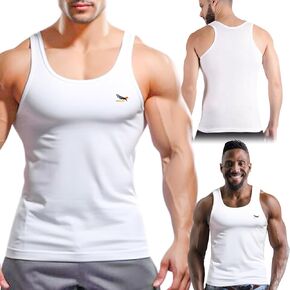 Men’s Tall 100% Cotton Sleeveless Tank Tops – White, 6-Pack – Ideal for Casual Wear & Workouts – Size X-Large (US Alpha, Regular Fit) – Soft, Breathable, Comfortable & Durable