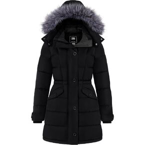 ZSHOW Women's Warm Hooded Winter Coat Waterproof Quilted Puffer Jacket Long Windproof Parka
