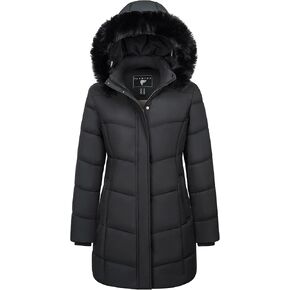 يوكولين المرأة الشتوية الشتوية معطف باركا دافئ سترة ثخانة لأسفل ملابس خارجية مع غطاء قابل للفراء فو in Kuwait