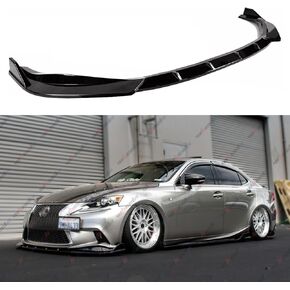 3pcs الأمامي المصد الشفة المتوافقة مع 2014-2016 لكزس IS350 IS500 F-Sport ، JDM سد السد السفلي للذقن مجموعة حماية الخائن (أسود لامع)