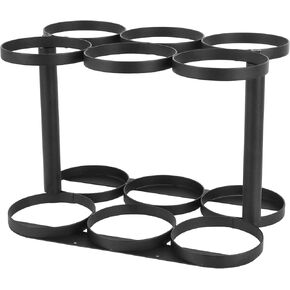 Oxygen Tank Holder, Oxygen Tank Rack, Medical Oxygen Tank Holder, Heavy Duty Oxygen Cylinder Rack for Storage and Transportation, Floor Mountable Oxygen Rack 4.5" Diameter (6 Slots)