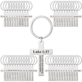 cobee 45PCS 15 Styles Christian Cross Keychain, Inspirational Cross Keychain for Men Bible Verse Key Chain Scripture Keyrings Religious Gift for Women Men Church Party Favor Gifts