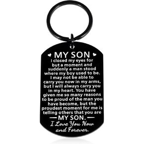 Inspirational Keychain Gift for Him from Mom Dad To My Son Back To School Graduation Birthday Teen Boys Adult in Kuwait