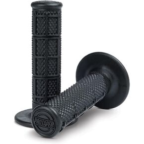 1/3 Waffle Off-Road Motorcycle Hand Grips - Black/One Size