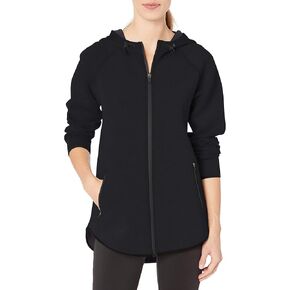 Amazon Essentials Women's Longer Length Tech-Sport Knit Hooded Jacket
