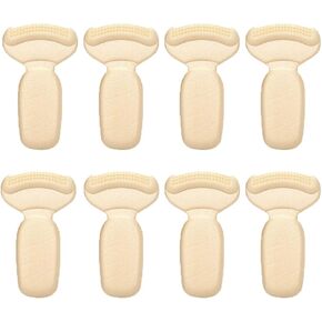 Heel Pads Inserts Grips for Shoe Slipping, Filler Improved Shoe Fit and Comfort Heel Protectors,Heel Pads, Heel Cushions, Shoe Inserts for Loose Shoes. (Beige, T-Shaped)
