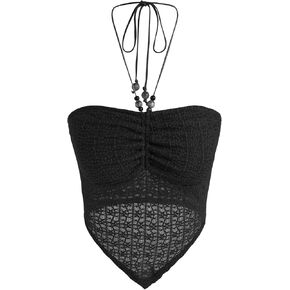 قمم الرسن من عصير التفاح للنساء الكروشيه بوهو عاريات راكد روكيد عودة العطلات قمم الخزان على الشاطئ in Kuwait