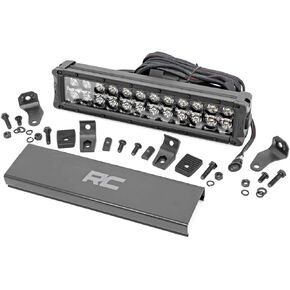 Rough Country 12 "Series Black Series Dual Row Cree LED Light Bar | White Drl - 70912bd