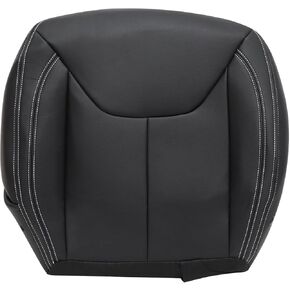 SecosAutoparts Black Leather Passenger Side Bottom Replacement Seat Cover Compatible with Jeep Wrangler Rubicon 2013 2014 2015 2016 2017