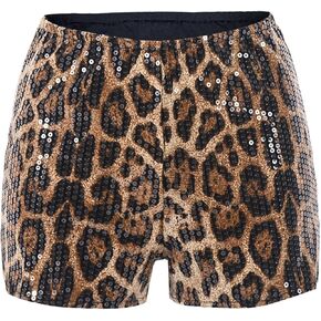 Women Cheetah Print Shorts Leopard Shorts Y2k Mini Shorts Rave Outfits