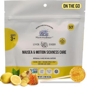 MommaBear Organics Handcrafted Kids Cough Lollipops – Natural Sore Throat Relief & Cough Drop Suckers for Kids 3+ – Elderberry Bits, Honey & Organic Flavors – Tightly Sealed for Freshness - 10 Count