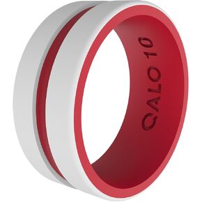 QALO Men's Folds of Honor Classic Silicone Wedding Ring, Breathable, Durable Rubber Wedding Band for Men, Multi Sizes