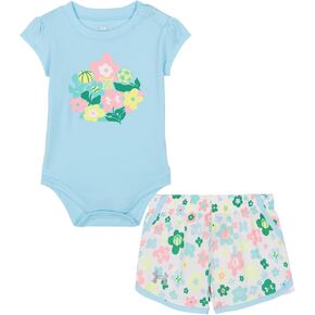 Under Armour UA PRINTED WOVEN SHORT SET, STREAM, 9/12M
