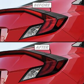 SlickMod PreCut Vinyl Smoke Tint for 2016-2020 Honda Civic Coupe Tail Light (20% Dark Smoke, 1. Taillight)