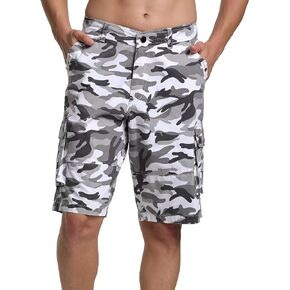 Zusmen Mens Shars Classic Cargo Shorts ، Mosted Fit Multi Pocket Stretch Men Short