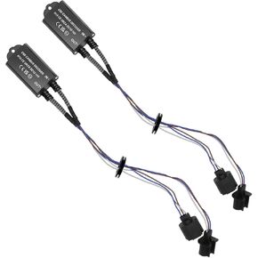 Wattstar H13/9008 فك تشفير المصابيح الأمامية LED ، مقاومات Canbus LED ، فك تشفير Canbus الخالي من الأخطاء ، مكافحة الأشرطة لمصابيح المصابيح الأمامية ، إلغاء الخفقان المثالي ، 2pcs
