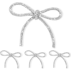 Tondiamo 3 PCS Crystal Bow Brooch Pin for Women Bow Pearl Pins Trendy Sparkly Rhinestons Bow Brouches for Prom Party Party Prety Suit Cermony Association Associory Jewelry