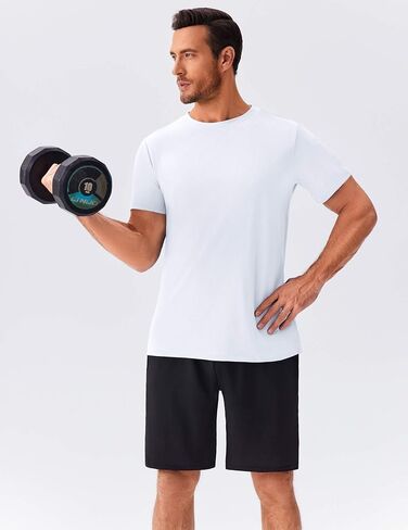Pinspark Men's 3 Pack Pack Stirts Quick Dry Moisture Wicking Crewneck Tee Shirt Mesh Thirts Thirts Athletic Thirts in Kuwait