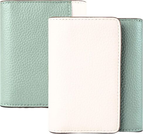RFID-Blocking Women's Real Leather Wallet with Large Capacity and Wristlet - Small, Secure, and Chic - Conveniently Holds Cards, Cash, and Coins (Mint - RFID Protected with Wristlet) in Saudi Arabia