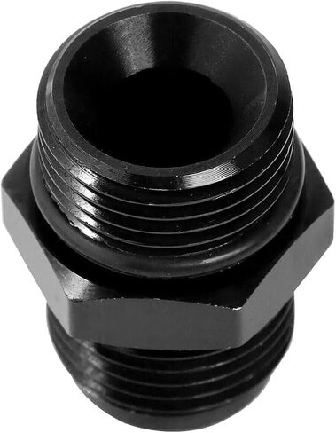 8AN Female to 3/8 Barb 90 Degree Hose Fitting Adapter Swivel Aluminum Black Pack of 2 in Kuwait