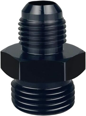 8AN Female to 3/8 Barb 90 Degree Hose Fitting Adapter Swivel Aluminum Black Pack of 2 in Kuwait