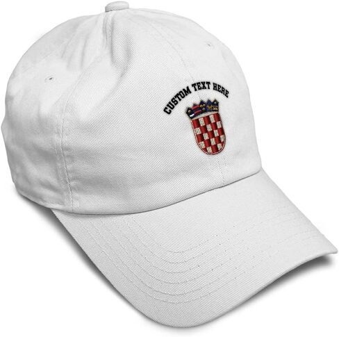 Speedy Pros Soft Baseball Cap Asia Croatian Flag Seal Embroidery Cotton Dad Hats for Men & Women in Kuwait