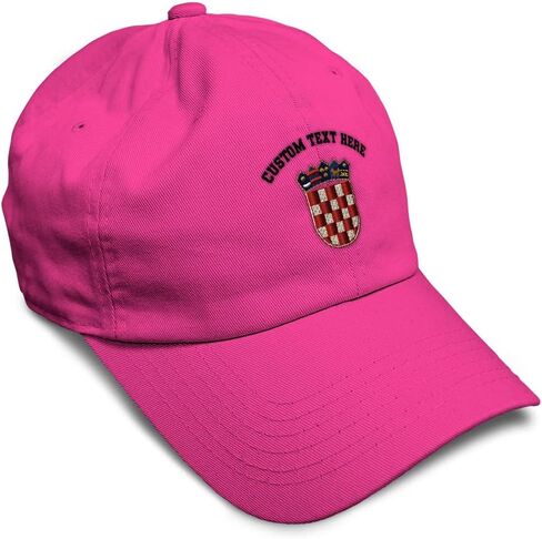 Speedy Pros Soft Baseball Cap Asia Croatian Flag Seal Embroidery Cotton Dad Hats for Men & Women in Kuwait