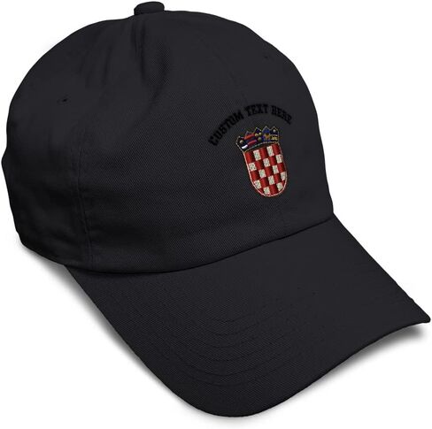 Speedy Pros Soft Baseball Cap Asia Croatian Flag Seal Embroidery Cotton Dad Hats for Men & Women in Kuwait