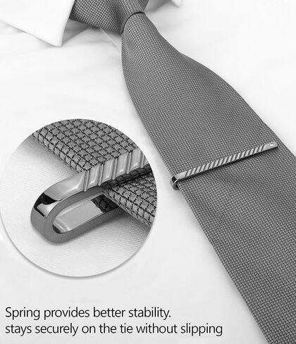 Tie Clip for Men Gun Black Gold Silver 2.4 inch, Tie Bar and Tie Pin Clip for Regular Ties Traditional Ties, Unique Mens Tie Clip Tie Clasp Black Suitable for Wedding in Saudi Arabia